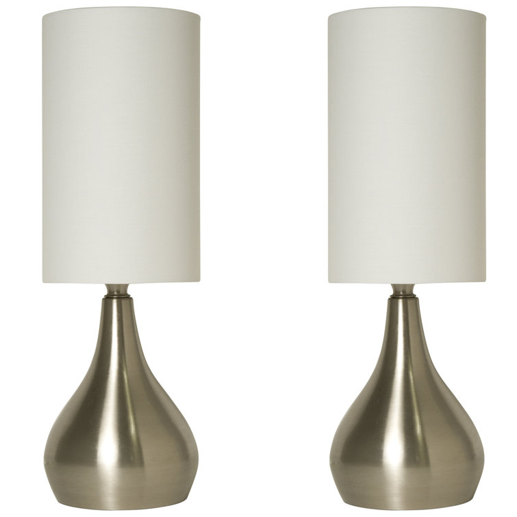LIGHTACCENTS 18" Brushed Nickel Bedside Table Lamp Set & Reviews Wayfair.ca